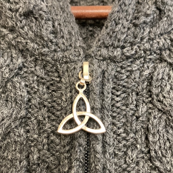 Blarney Woolen Mills Sweater Womens Small Gray Merino Wool Long Hooded Cardigan - Picture 6 of 15